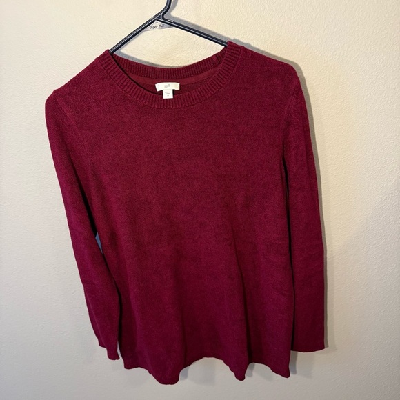 J. Jill Deep Red Pullover Sweater - Picture 1 of 5